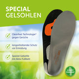 CLEANFEET Spezial Gelsohle mit Aktiv-Fußbett! Schutz vor Ermüdung! Keine Gerüche