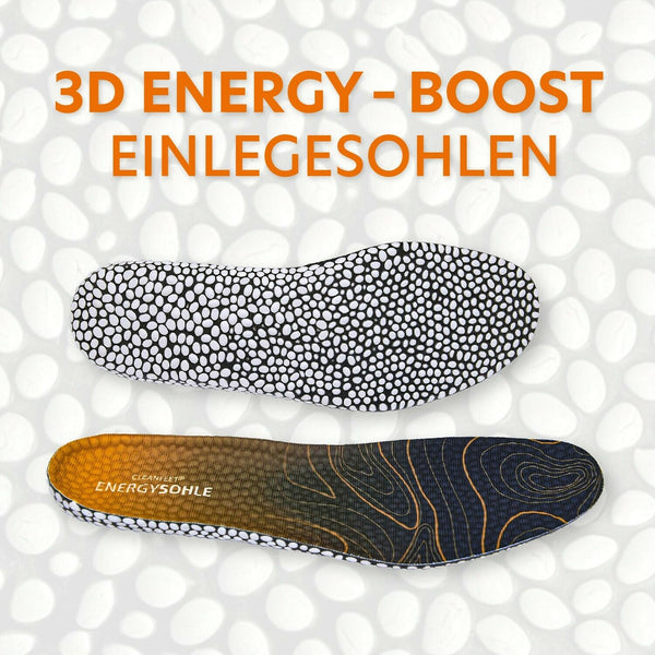 Energy Boost Sohle von CLEANFEET® mit 3D Fußbett und Aktiv Federung, 3 Größen